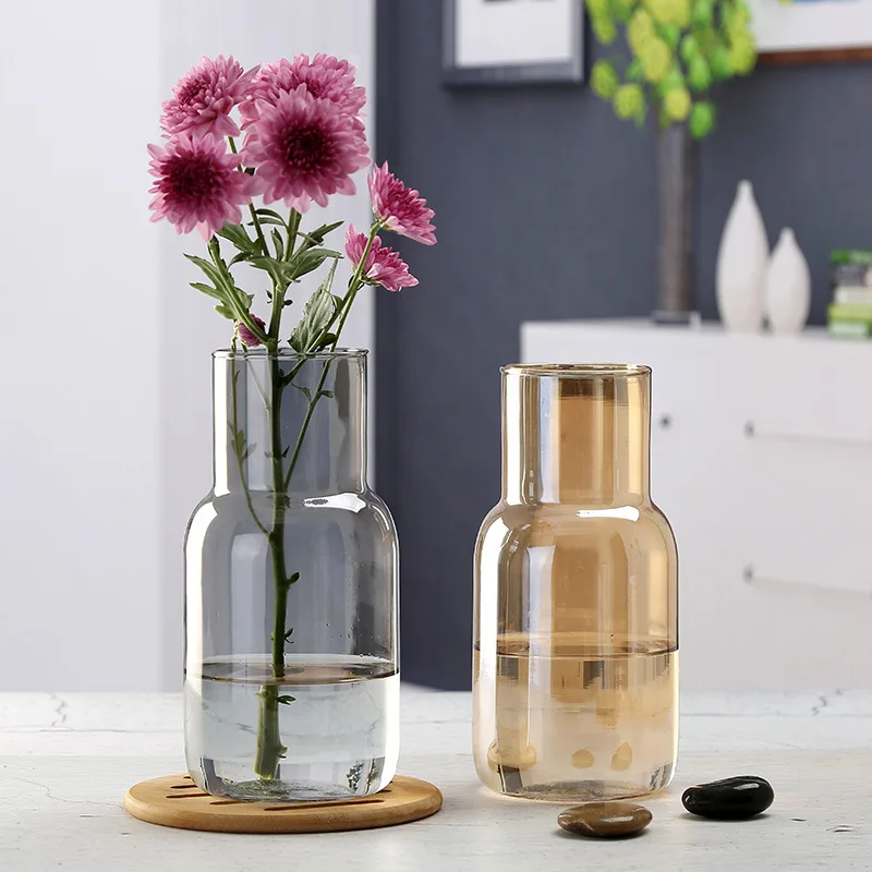 Small Hydroponic Vase Nordic Stained Glass Vase for flower Unique Design Home Decoration