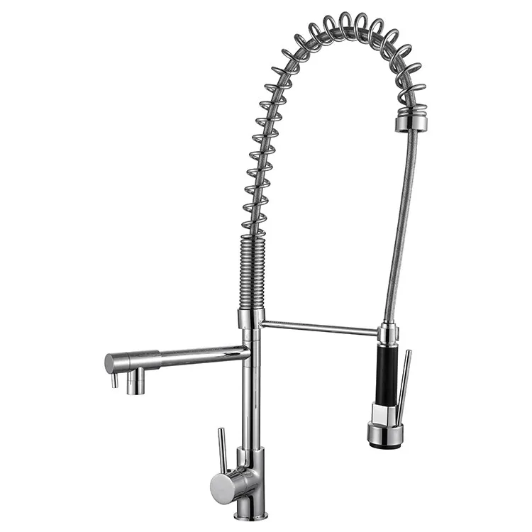 Hot Sales Modern Single Handle Deck Mounted Kitchen Faucet Pulldown Upc Ceramic Valve Polished Surface Single Hole Installation