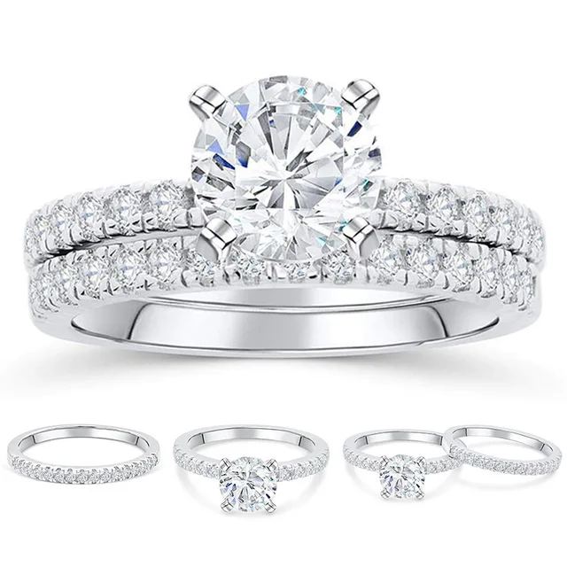  Anillos de compromiso плата 925 joyeria с украшением в виде кристаллов обручальное кольцо Стерлинговое Серебро Циркон
