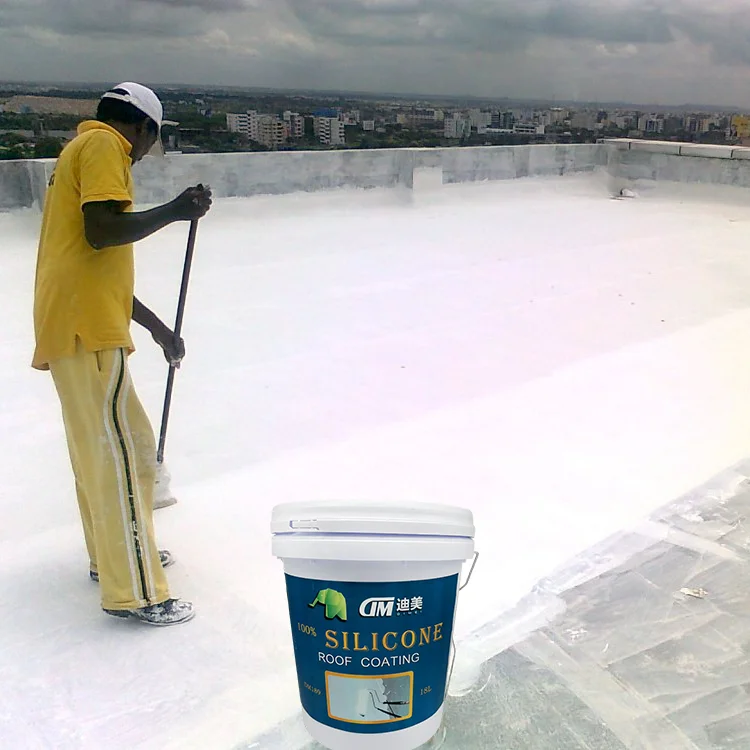 Silicone Rubber Waterproof Coating for Concrete Flat Roof Surface