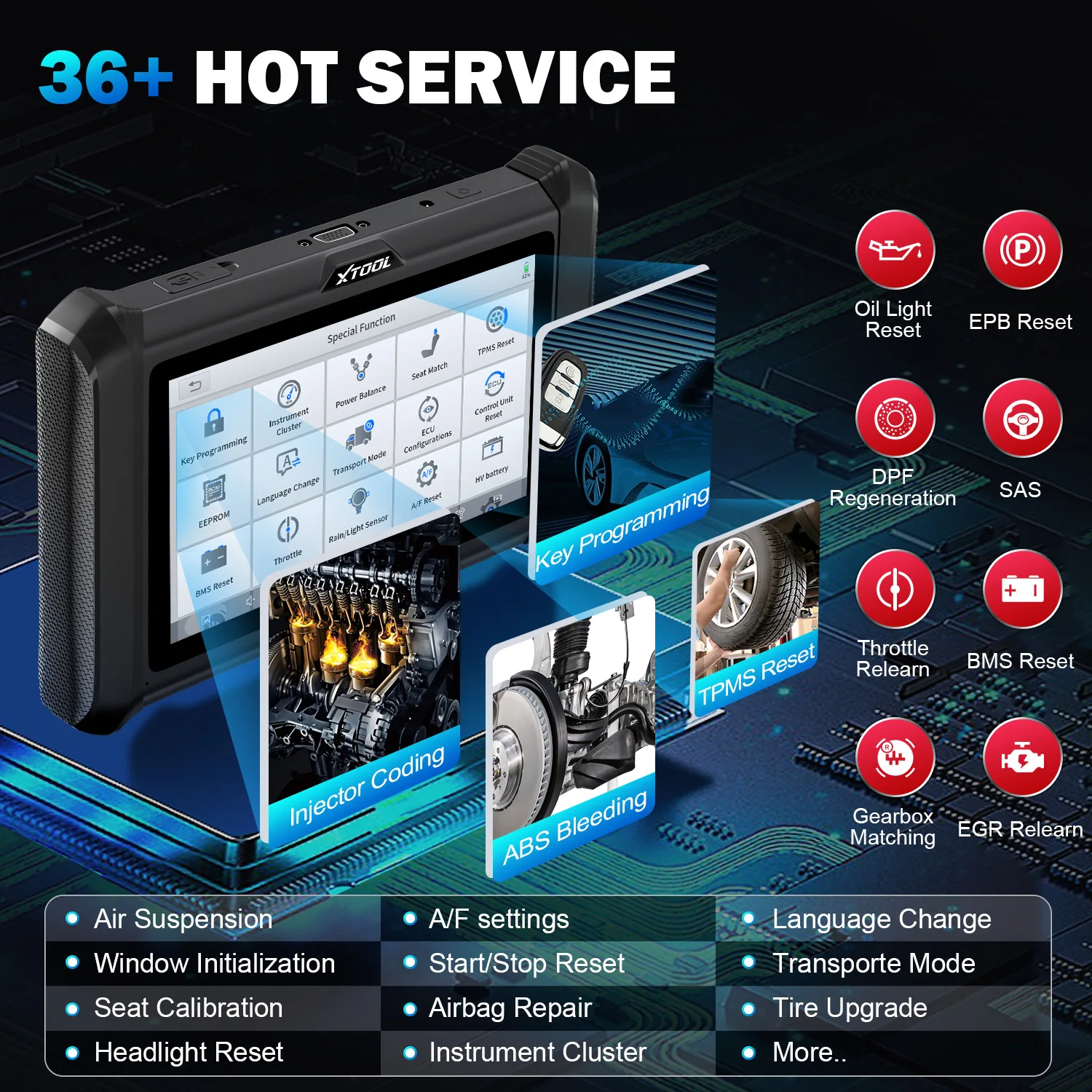 New XTOOL D7W Full System Diagnostic Tool Car Scanner ECU coding Bi-Directional Auto Diagnostic Machine with 36+ Services