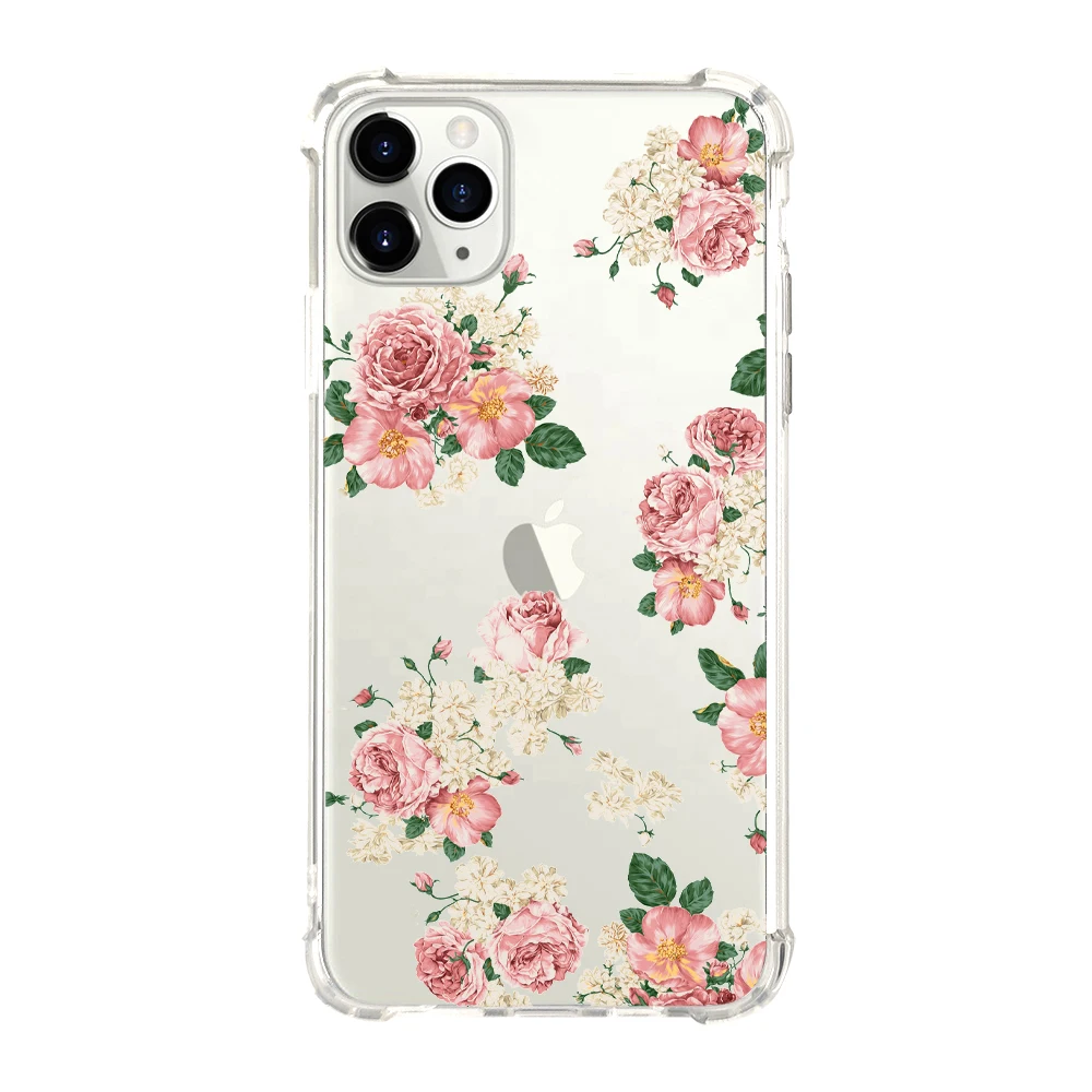 Tenchen Transparent Clear Phone Cover 2 in 1 PC TPU Mobile Case for iPhone