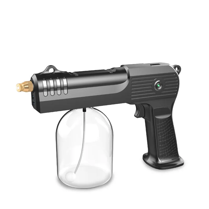 
Wireless Portable Blue Ray Light Nano Spray Steam Atomizer Gun Home Sterilized Atomizing Disinfectant Machine With Battery 