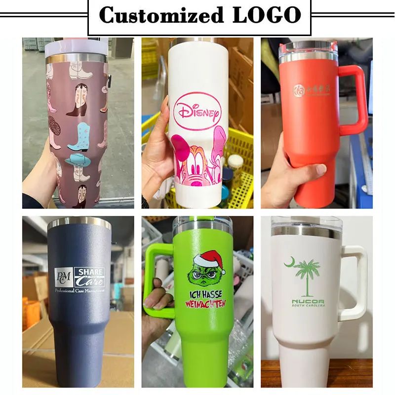 YY151 Custom Logo insulated coffee cup stainless steel double wall cup travel 40oz logo hot coffe cups