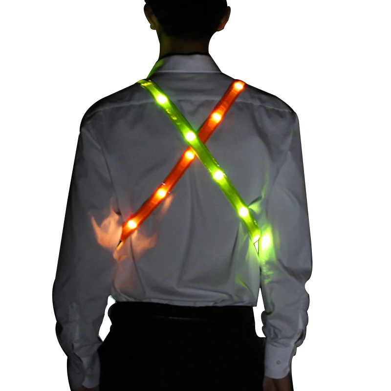 USB reflective lattice led waist band for men running in the dark