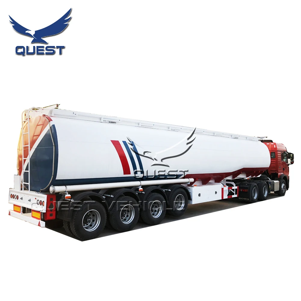 4 axles 45000liters 55000 liters oil gasoline transport tanker Fuel tank semi trailer For Sale