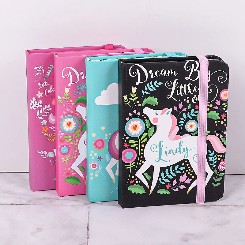Custom unicorn Black Sketchbook Wet Erasable Notebook Wholesale Cheap A5 Journal  Notebook