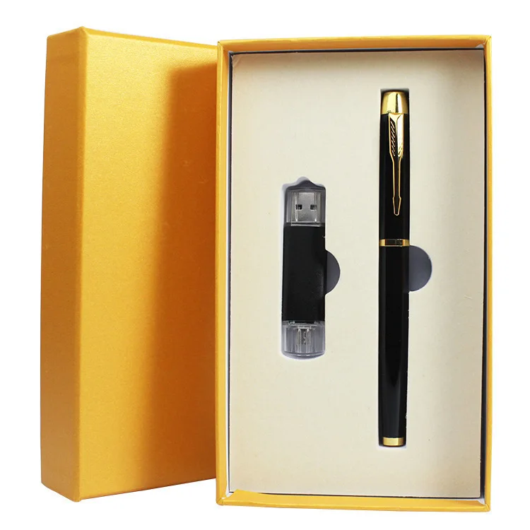 Digibloom Promotional 16GB USB Flash Drive And Pen Gift Set Business Office Student Stationery U Disk Pen Gift Set Custom Logo