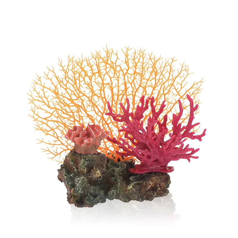 Simulation Coral Fish Tank Decoration Landscaping Reef Coral Resin Decor Aquarium Landscaping Artificial Coral Reef