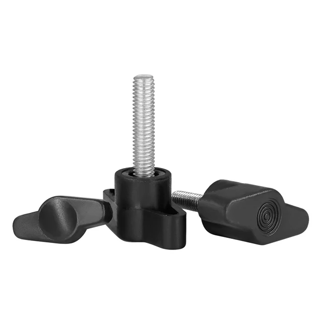 customized plastic wing metal manifold head cross stainless steel carbon steel fasten thumb screw hand screws for sheet