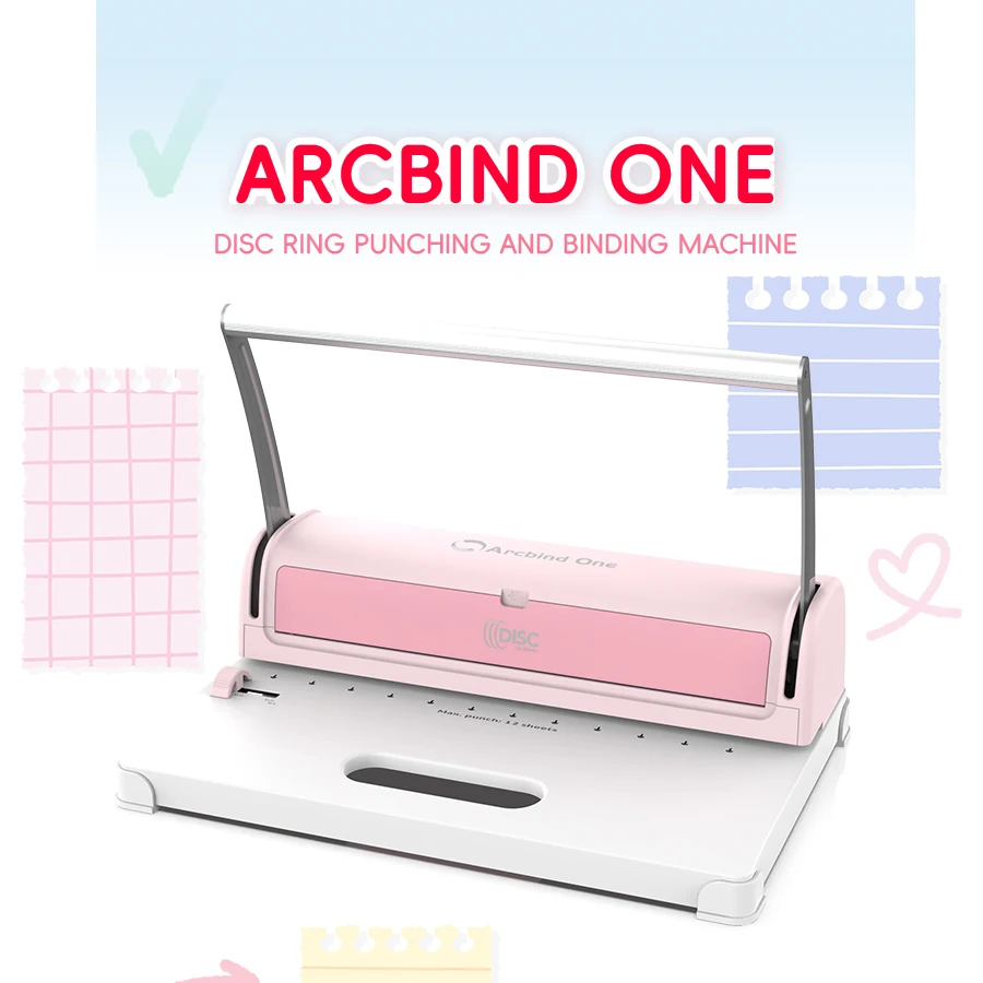 Disc ring punching and binding machine