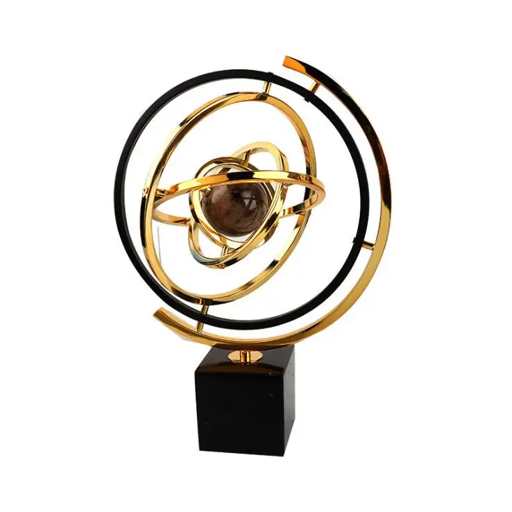 Art Ornaments  crystal iron crafts home decor luxury table Decoration marble decor crafts  tellurian art Christmas gifts