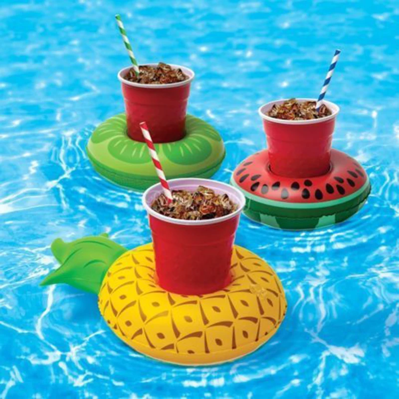 Wholesale Inflatable Cup Holder Floating Drink Coasters Swimming Pool Beach Toy