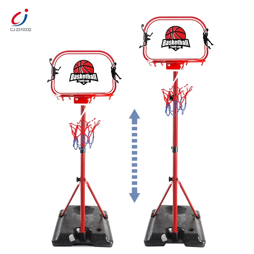 Adjustable height indoor outdoor play sport high quality kids shooter game hoop basketball stand toy