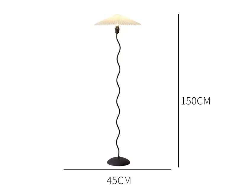 Cream Breeze Postmodern Minimalist Model Room Living Room Study Sculpture art Iron Art Nordic Bauhaus Floor Lamp Led Floor Lamp