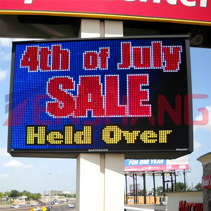 Outdoor P5 P10 RGB Full Colours Advertising Rgb Billboard Led Text Display Board Mobile Phone Led Programmable Scrolling Sign