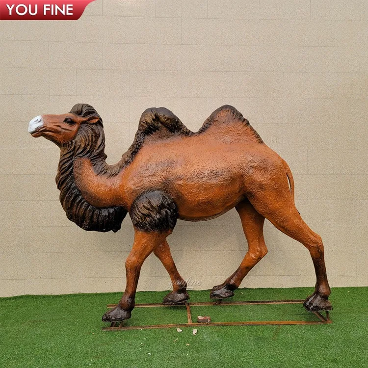 Country Decor Strong Life Size Fiberglass Camel Statue for Sale
