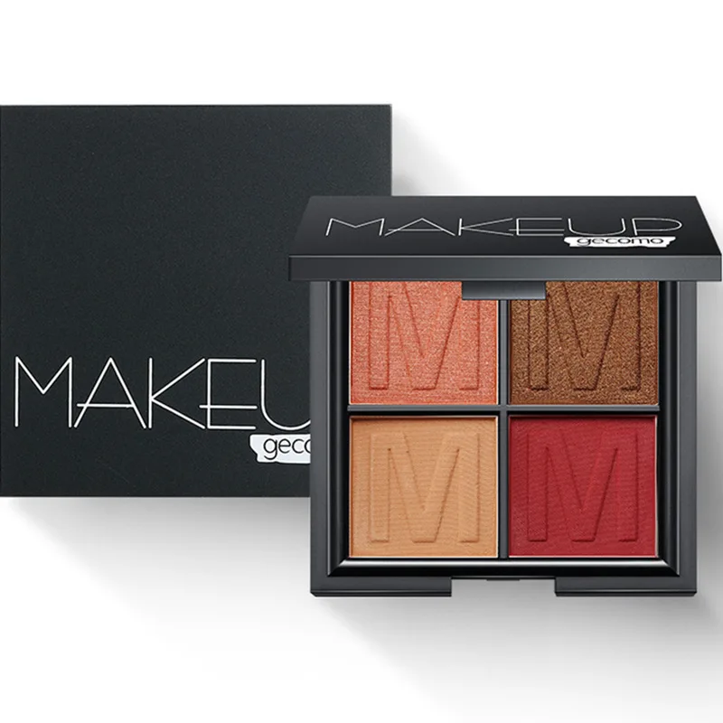 
3D Four-color Four-color Eyeshadow Pearlescent Matte Lazy Earth Color Korean Makeup Eye Shadow Palette 