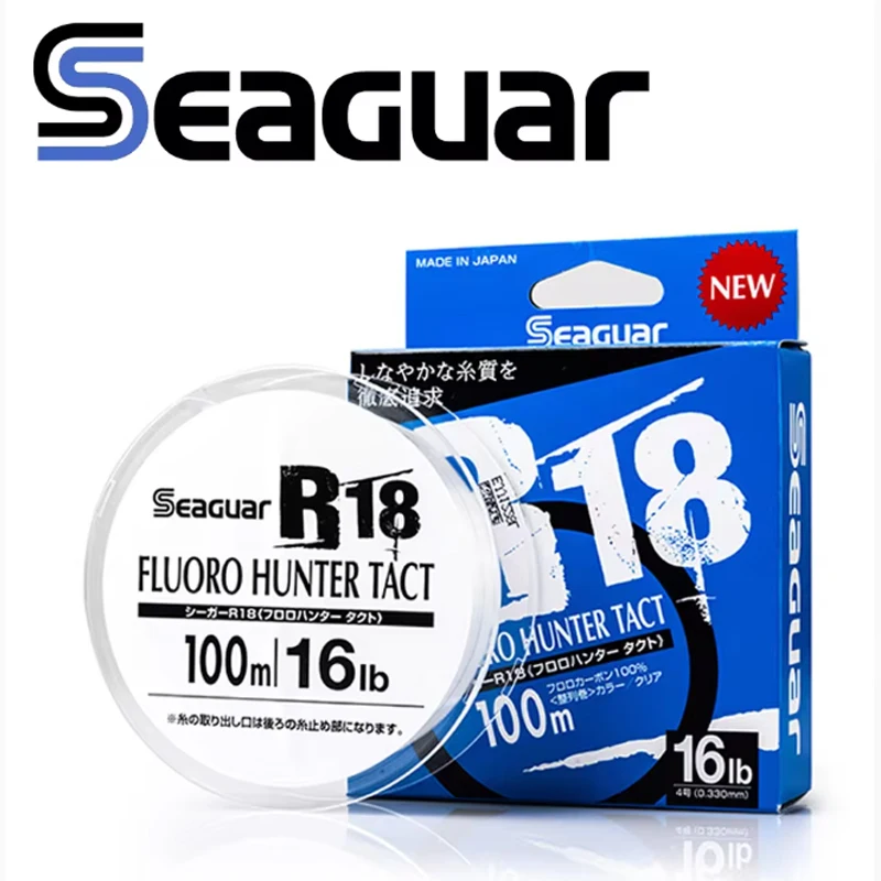 Seaguar R18 FLUORO HUNTER TACT Carp Wire Leader Line  Fluorocarbon Test Carbon Fiber Monofilament  for River Lake Fishing