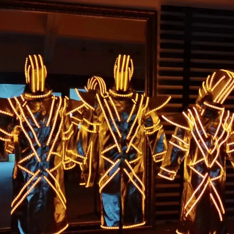 nightclub RGB Smart Pixels LED Robot Suit Costume Clothes Costume Luminous clothes for party Stage Dance Performance