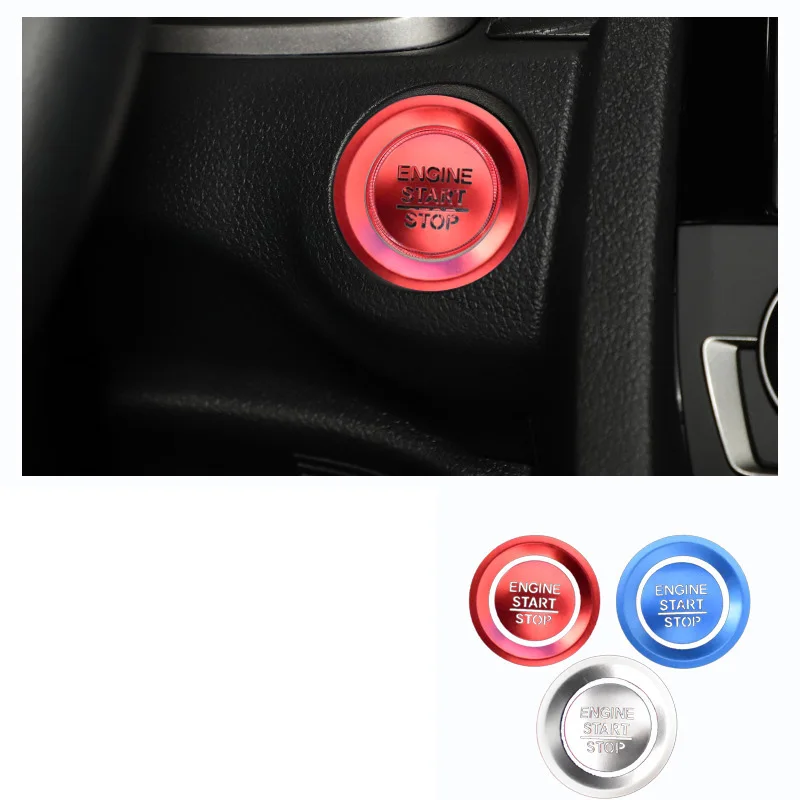 car button sticker for honda civic 2016-2021 1oth engine start stop button window lifter switch kit electronic handbrake cover
