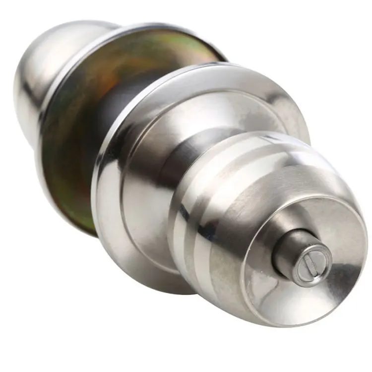 Factory Wholesale  Cerraduara Stainless Steel Brass Cylinder Zamak Cylindrical Knob Lock Round Ball Lock Privacy Bathroom Lock
