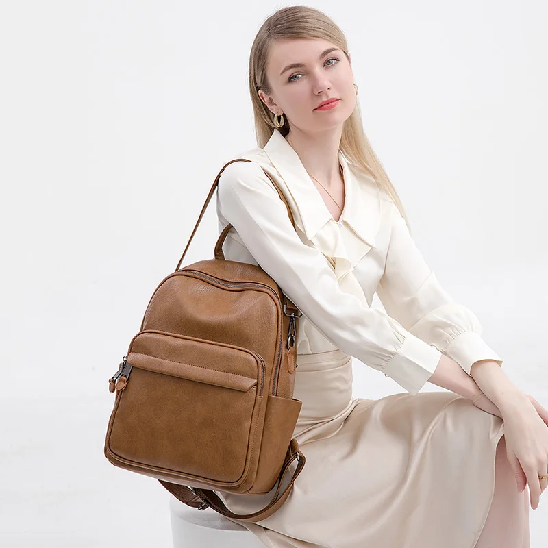 New Low MOQ Black Waterproof Girls School Bags Big Capacity ladies Luxury Bags Women bagpack backpack