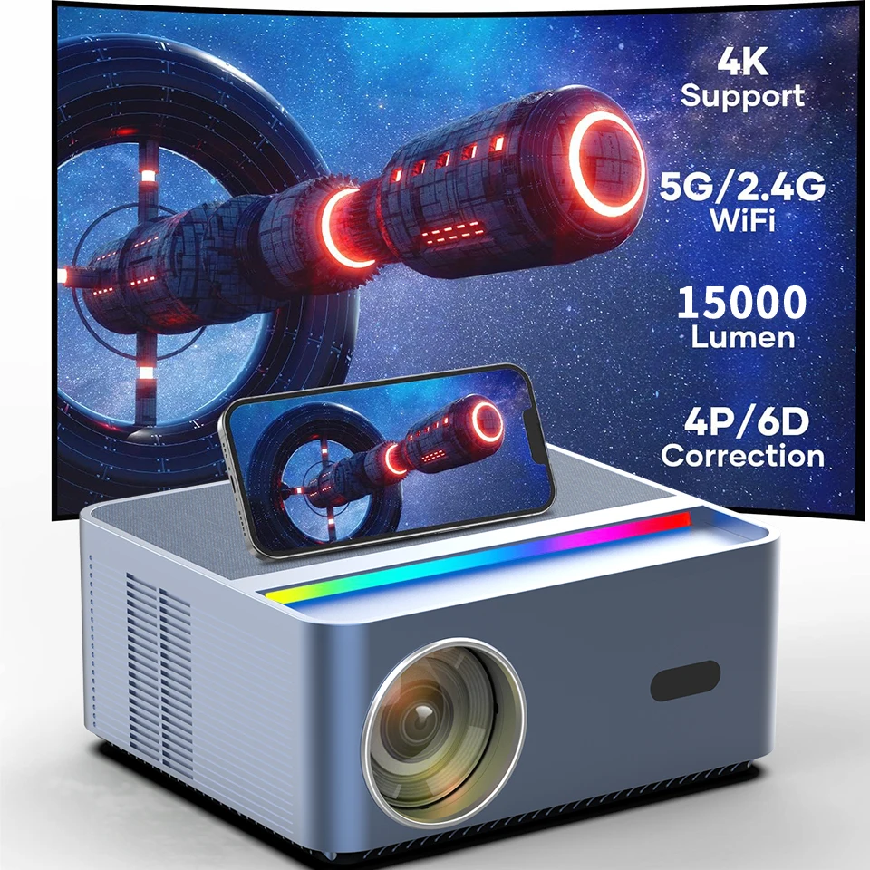 Заводская поставка ODM/OEM бизнес-светодиодный проектор 5000 люмен 4k wifi проектор hd 4k мини-видео проектор наружный верхний проектор