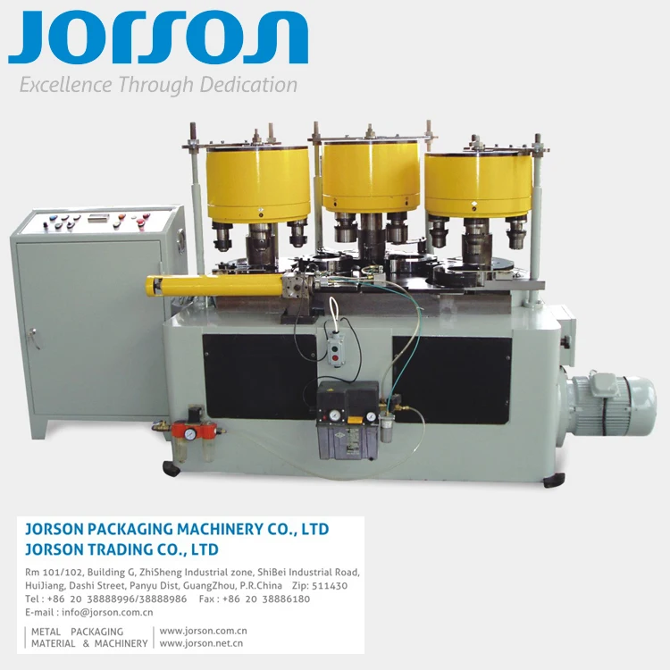 Seaming necking flanging 3 station combination machine