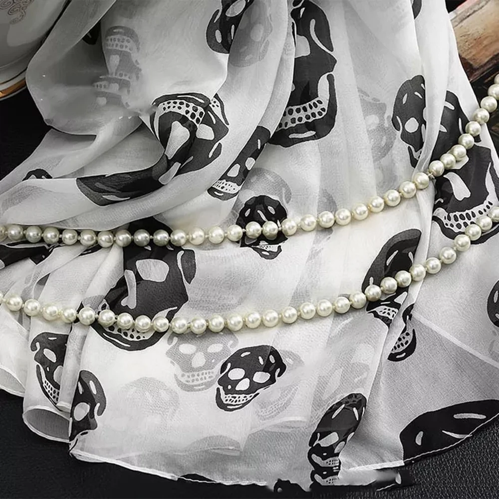 Wholesale Printed Custom Chiffon Scarves Hair Tie Satin Printed Head Shawls Silk Chiffon Scarf For Party