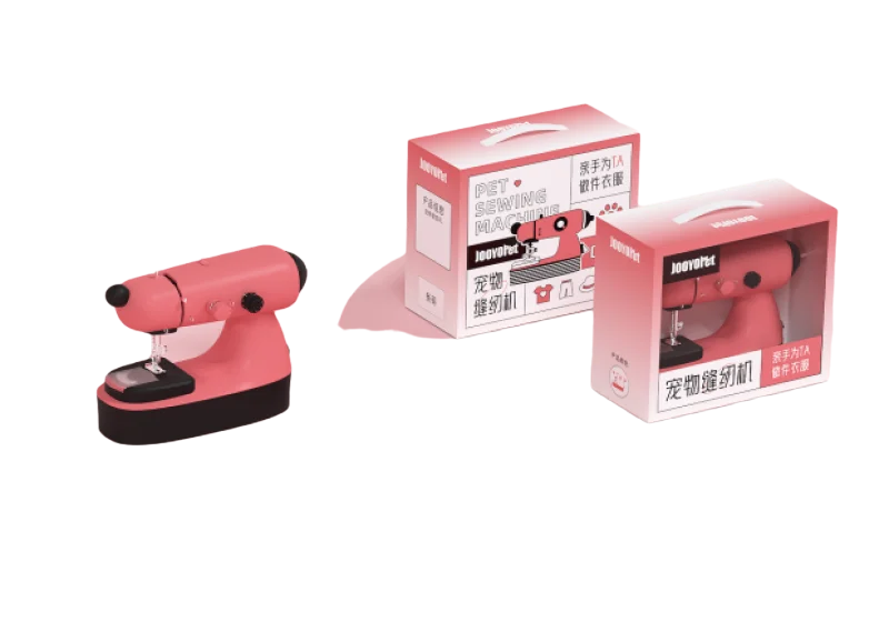 KINGONR JA1-1 Usa Eu Power Adapter Easy Handheld Mini Small Button Girl Sewing Machines with Sewing Table Light for Cloths Pink