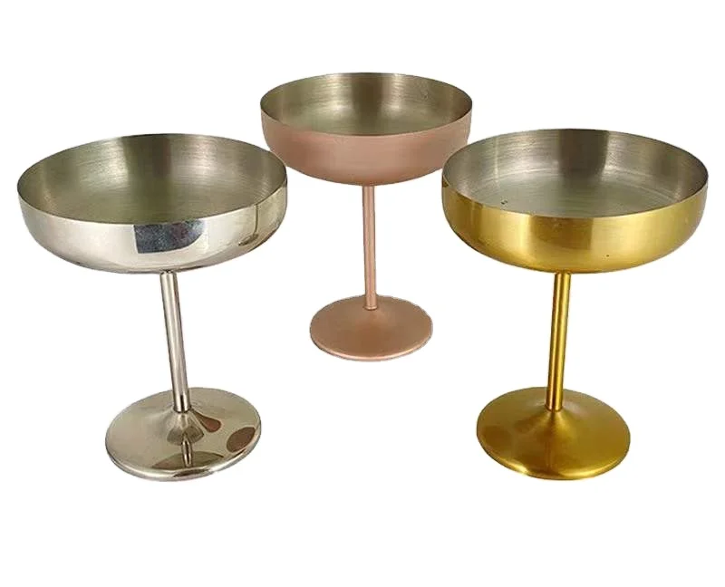 Bar drink ware 250ml stainless steel gold beer wine martell cup for restaurant