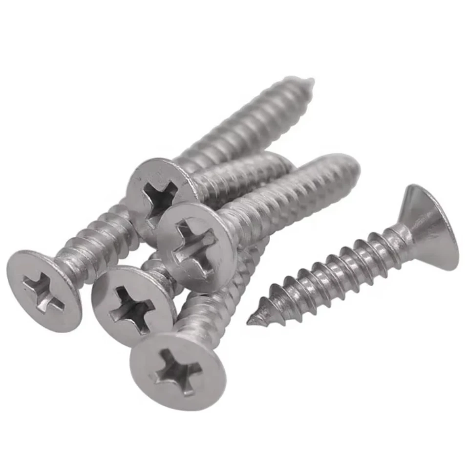 DIN EN ISO7050 Cross Recessed Countersunk (Flat) Head Tapping Screws Stainless steel countersunk head self-tapping screw