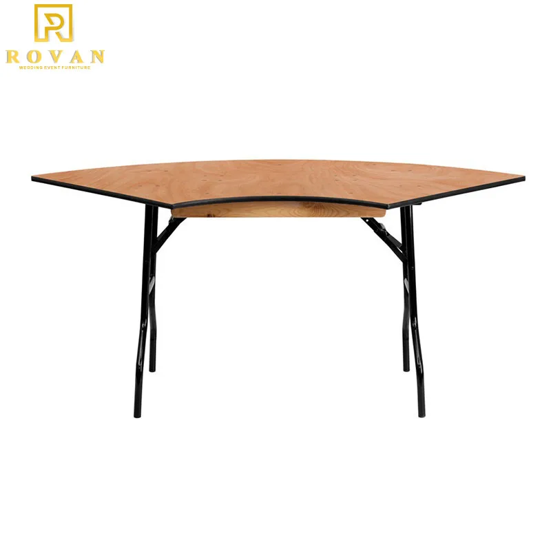 
Serpentine Wood Folding Banquet Table 