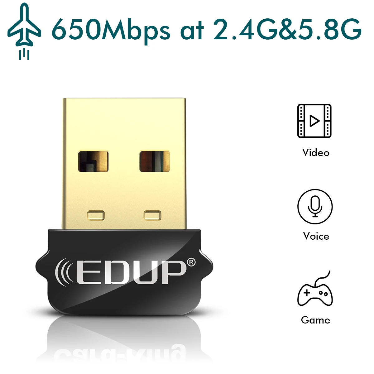 EDUP 600Mbps usb wifi adapter dual band wireless usb extender