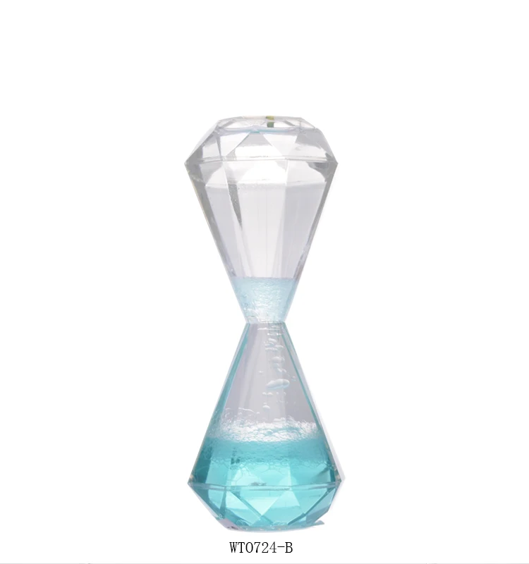Diamond Shape Liquid Motion Bubble Sensory Toy Acrylic Oil Water Drops Drip Timer Toys Floating Color Timer Educational Items