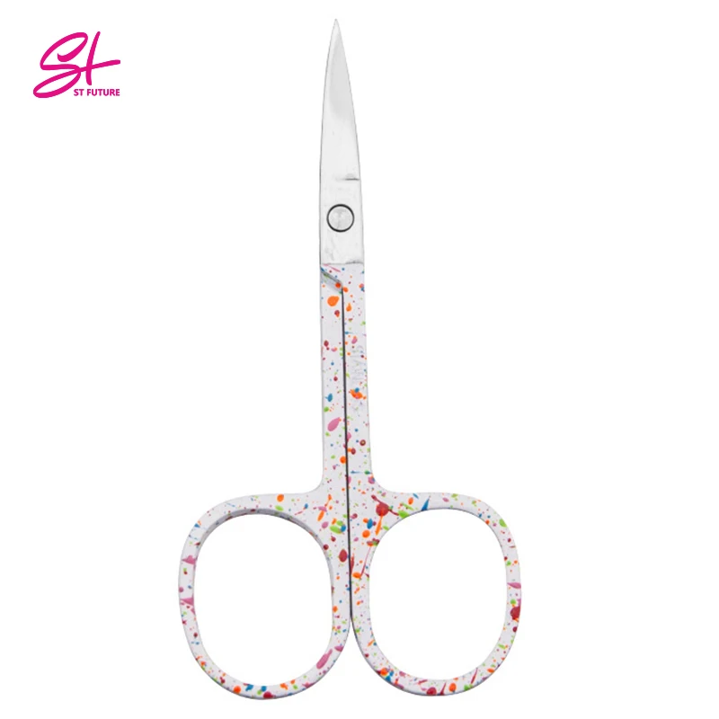 ST FUTURE Stainless Steel Scissors Manicure Round Head Beard Nose Hair Trimmer Manicure Scissors