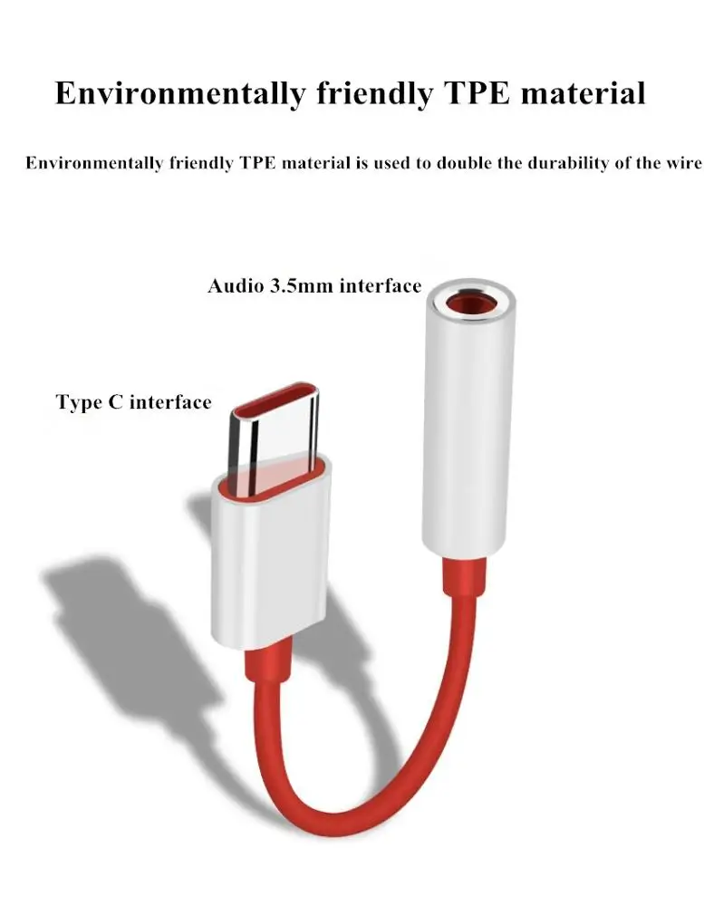 
Usb type c to 3.5mm headphone aux cable for oneplus xiaomi 