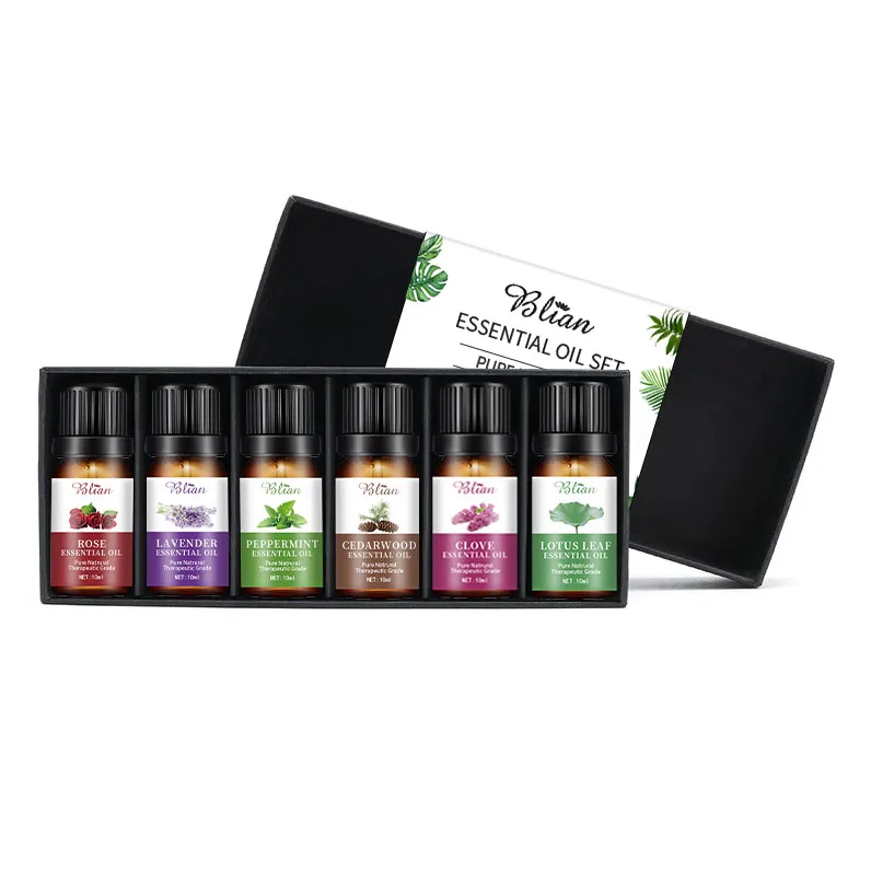 Private Label Essential free  oils set Pure Essential Body Oil Gift Set body oil in stock for skin care