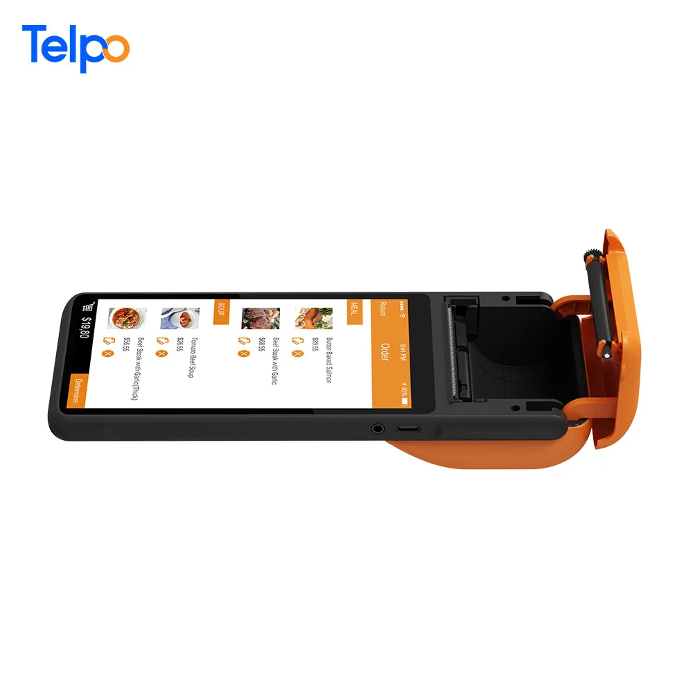 Telpo M1 портативный Android 11 POS-терминал с принтером для оплаты билетов сканер