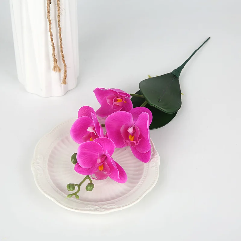 New Style Simulation Leaves Phalaenopsis Mini Orchid Home Decoration Photography Props Ornaments Bonsai Centerpiece Flower