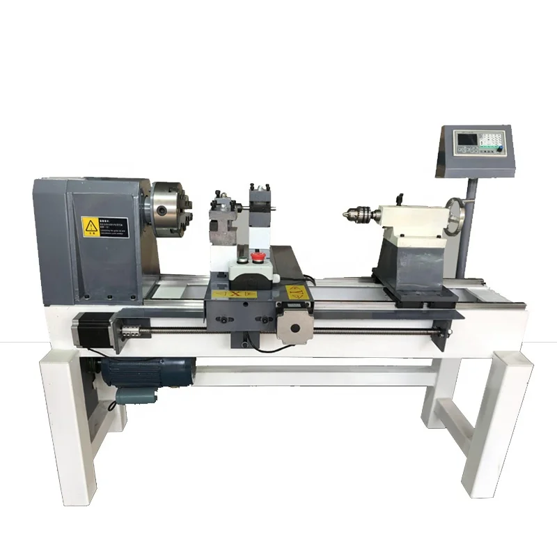 affordable price cnc wood lathe for wood ring, beads, handle, vase, cups  support G code