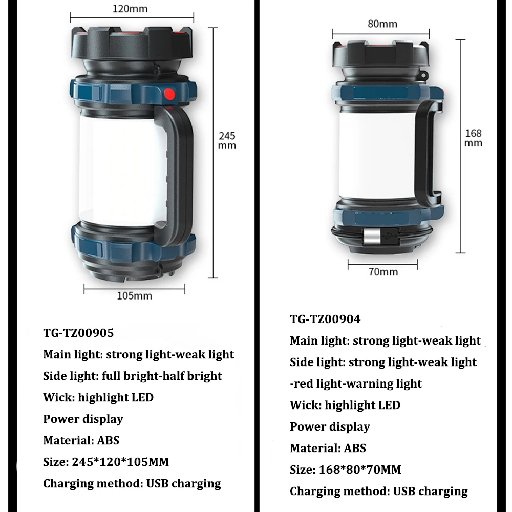 Handheld Searchlight Led Portable Light Strong Light Long-Range Rechargeable Built-In Battery Outdoor Lighting Flashlight