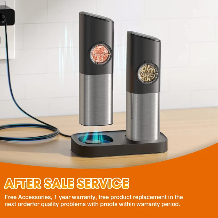 New Product Ideas 2024  kitchen & tabletop useful pepper mills with USB charging base pepper grinder mills