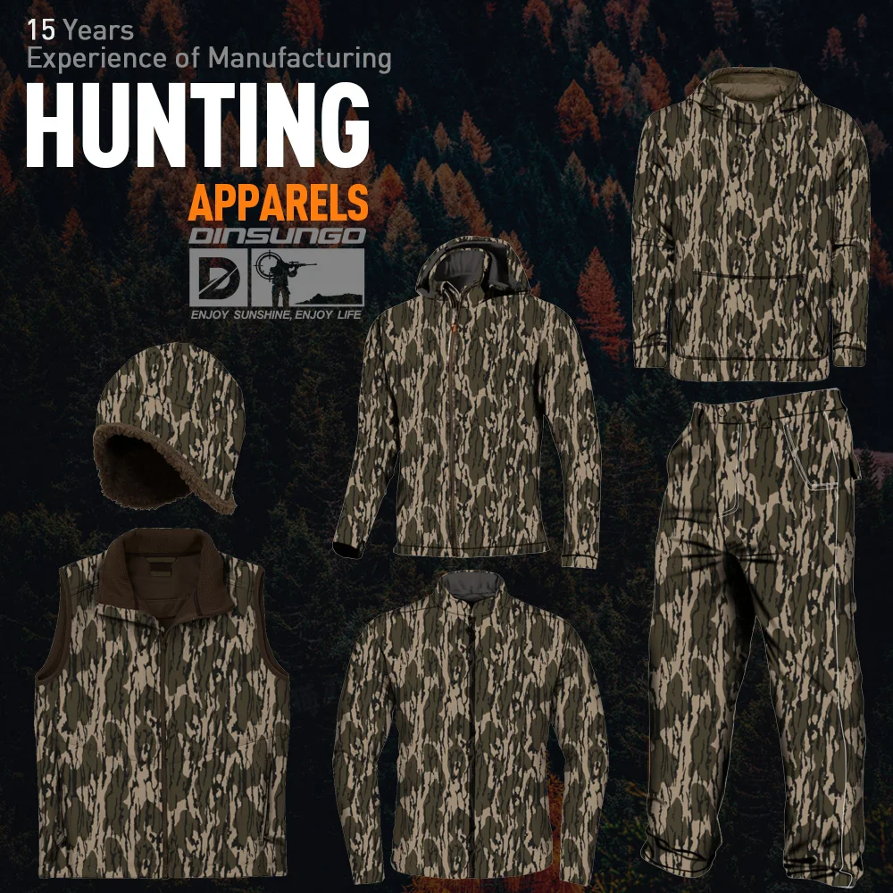 High Quality Warm fleece Hunting Suit Duck Camouflage Pants hunting pants