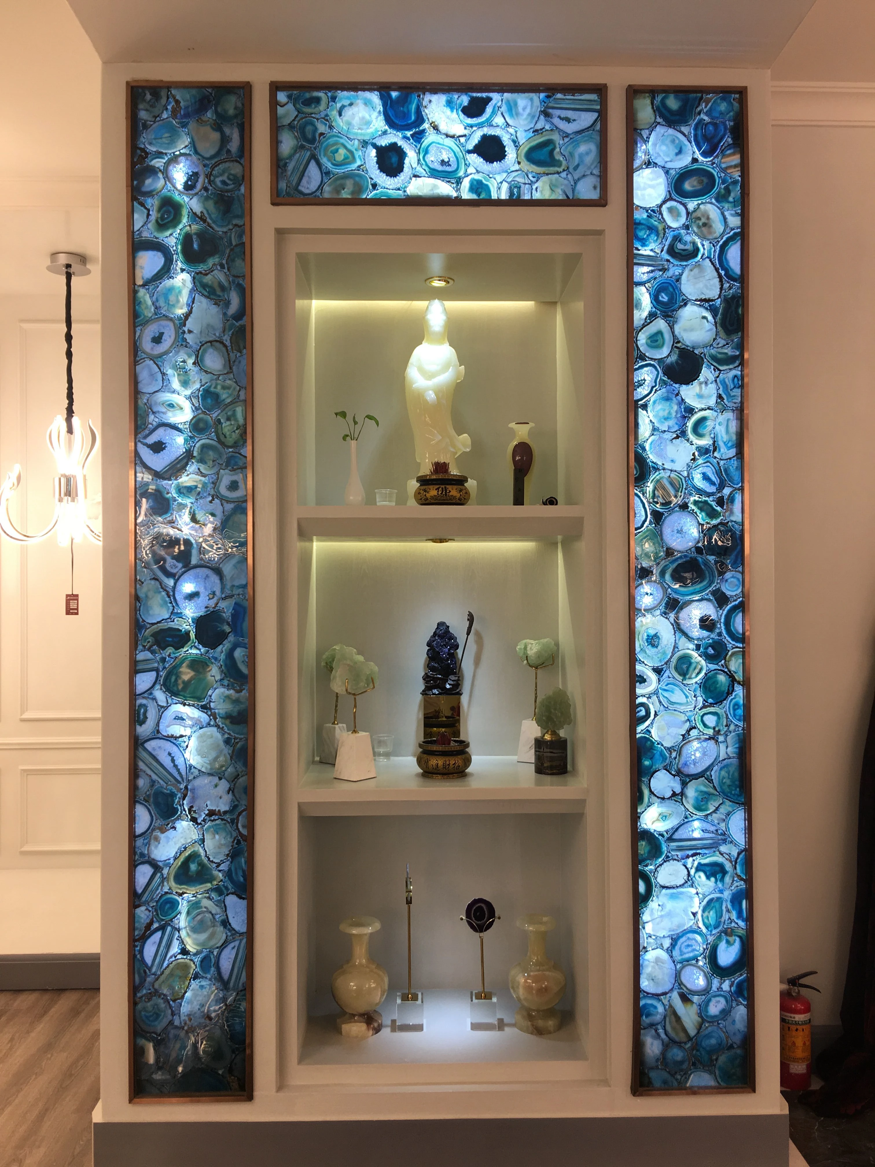 Best selling natural gemstone slab agate slab large amethyst slab for countertop building