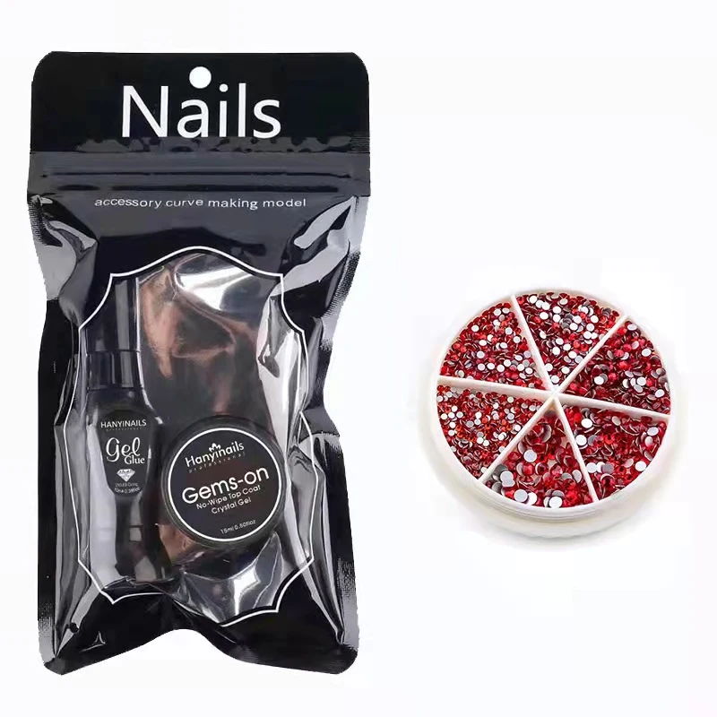 Hanyinails, оптовая продажа, материалы для дизайна ногтей, УФ/светодиодный гель-клей, клей для ногтей со стразами