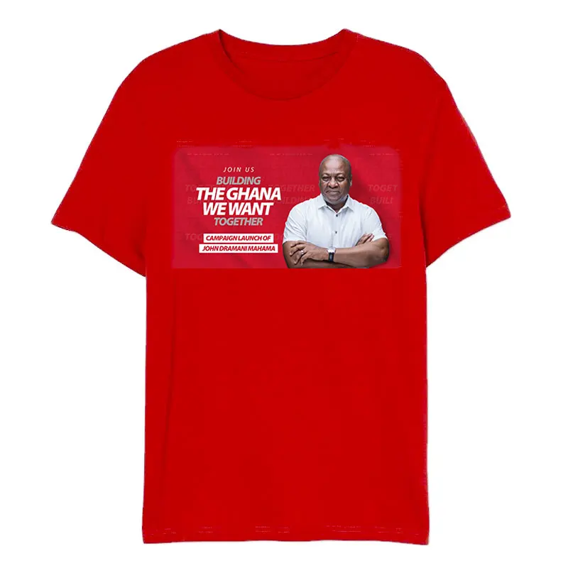 Wholesale Price 120 Gsm Factory Direct Plain Ghana President T-Shirts Elections Campaign Promotional T Shirt