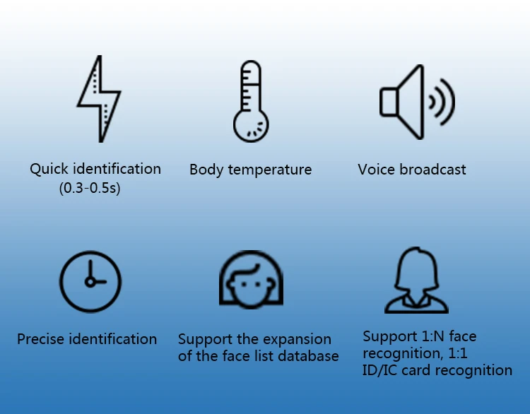 AI Camera Face Recognition Temperature Measurement Access Control Machine Thermal Camera