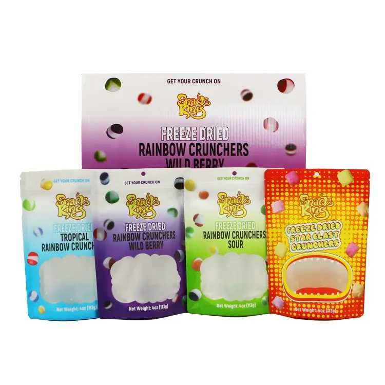 Custom Printed inside printing spot uv holographic cardboard paper box for 3.5g packaging cereal mylar bags with box